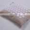 High quality custom 100% cotton buckwheat hull filling acupressure neck pillow