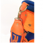Orange/Navy Polyester and PU leather golf tour bag