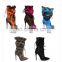 hot sale new arrival women high boots heels camouflage shoes hot sale high heel boots for ladies