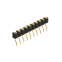 Dnenlink 2.54mm pitch Single Row H2.5mm Concave contact Right Angle  Female Header SMT type PogoPin connector