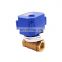 2-way 12v motorized ball valve electric actuator brass water valve automatic shut off motor control  valve