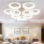 Modern Nine rings shaped acrylic ceiling white Nine round circle ceiling lighting fixture led chandelier light