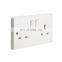 ABS 13 amp Box Switch Electrical British Plug Double Switched UK Wall Socket