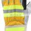 Fluorescence thicken rugged wear cow split leather safety gloves men