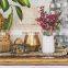 Small White valentines Farmhouse Style Heart Shape Opening Ceramic Flower Vase Decor for Shelves Home Decor
