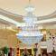 Large Hotel Lobby Luxury Pendant Lamp Crystal Chandelier LED Pendant Light