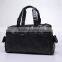 high quality sheep leather black rolling travel duffel bag organizer for men