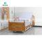 Specialty Hospital Medical Furniture Factory Direct Solid Wooden Bed Frame Moveable Side Rail Nursing Rotating Bed on Sale