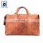 Exclusive Collection of Contrast Stitching with Cotton Lining Material Genuine Leather Duffel Travel Bag