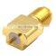 RF coaxial connector SMA connector female with 4 holes square flange to PCB BH straight soldering gold plated