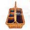 Hot Woven Vintage Wicker Napkin Silverware Utensil Caddy Basket Boho Decor High Quality Bottle Holder Wholesale Vietnam Supplier