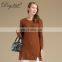 100% Cashmere Women's Heavy Thick Sweater Long Casual Winter Crew Neck Solid Pattern Computer Knitted OEM Service Available