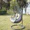 Durable Modern Outdoor Furniture Hanging Egg Swing Chair with Cushion PE Rattan Metal Frame Living Room Hotel Bedroom Courtyard