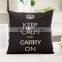 Home Decorative Cotton Linen Blended Cushion Cover Crown Throw Pillow Case