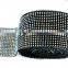 Highest Quality Elastic Rhinestone Rolls18 Rows Elastic Crystal Stone Trimming Mesh with Plastic Ribbon for DIY Decoration