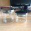 High clear glass jar with metal lid