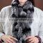 QYQX-001 Genuine Rex Rabbit Fur Scarves