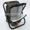 outdoor portable beach camping seat folding storage stool fishing hiking backpack chair with cooler bag BS-029