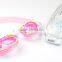 children silicone pink swimming goggles with UV shield Anti-fog