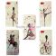 Cute Girl PU leather case, wallet case stand cover for iphone 7, for new iphone wallet cover