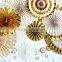 Wholesale Tissue Paper Hanging Fans And Pompoms Halloween Party Decoration