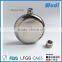 OVAL hip flask ,round shape hip flask with metal lid HFR003