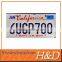 America license number plate with reflective film