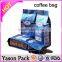 Yason packing for coffee with valve plastic foil coffee bags with valve one way coffee valve