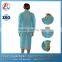 Colourful nonwoven disposable medical lab coat with elastic cuff for adult