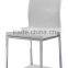 Z658 dark brown leather Metal Galvanized Steel base dining Chairs