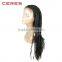 wholesale natural black color synthetic hair crochet braided lace wig for black women                        
                                                Quality Choice