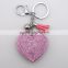 Hot sale popular rhinestone love heart design metal key ring with tassel                        
                                                                                Supplier's Choice