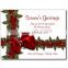 Glossy red holidays card printing, gift card printing