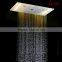 hydro power led shower head 380*700mm big shower faucet stainless steel rainfall waterfall mist bathroom accessoy embed ceiling
