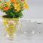 Promotional Mouth Blown Clear High Borosilicate Glass Coffee Tea Cup With Glass Infuser