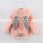Lamb fleece hooded long sleeve padding jacket for kids