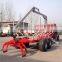 High quality ZM12006 12 Ton Log loading trailer with Crane for sale