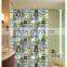 Bathroom shower curtain with polyresin hook set