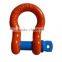 drop forged hardware alloy steel/carbon steel lifting hoist G209 omega shackle(carbon steel)