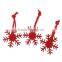 10pcs Red Felt SNOWFLAKE Hanging Decorations Christmas Tree Hangers