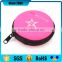 pink pu cover waterproof eva earphone hard case