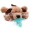 plush pacifier toy/plush animal pacifier toy/plush monkey,giraffe,elephant,sheep toys/Hot sale baby toys stuffed plush pacifier