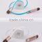 1M mini retractable cable reel Micro USB Data Cable charger Cable For Smart Phone
