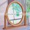 Antique wooden round decorative makeup mirror wholesale furniture china