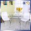 New Design Square Two Layers Clear Glass Dining Table DT-0008