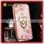 [UPO] New Design 2 in 1 Clear Electroplated TPU Shockproof Diamond Ring Holder Phone Case for iPhone 6s