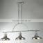 Brushed Nickel 3 Light 53" Linear Chandelier