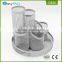 Factory oem design metal mesh cheap sliver cute 5 tubes pen holder