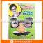 High Quality Fake Beard Nose Crazy Party Plastic Novelty Funny Glasses with Eyebrow Mustache