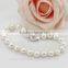 7-8mm white perfect full round real natural freshwater pearl bracelet